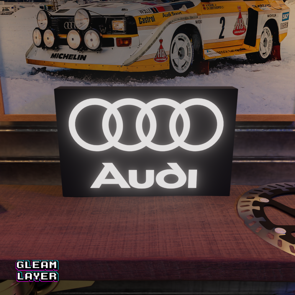 Audi Vintage Led Lightbox Rgb Light Sign