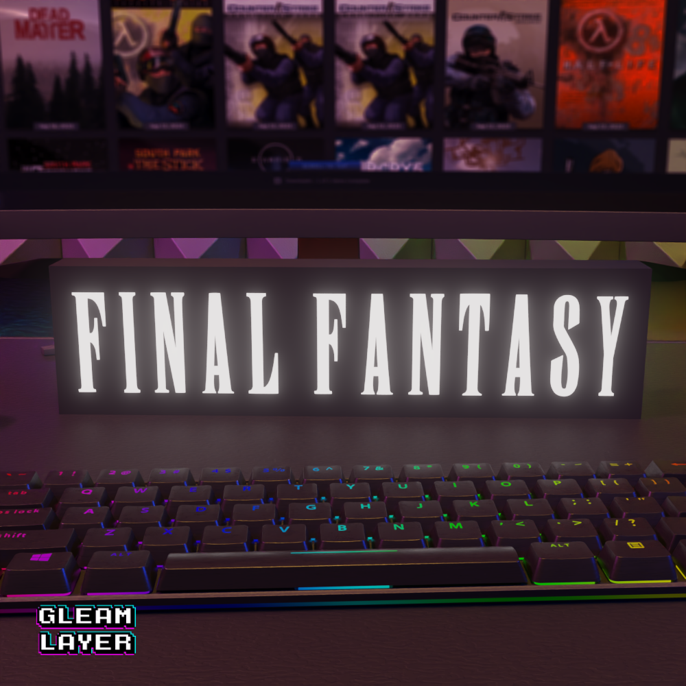 Final Fantasy Led Gaming RGB Light Sign
