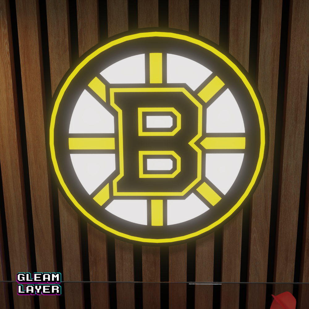 Boston Bruins Led Light Box NHL Sports Bar Light Display Wall Sign