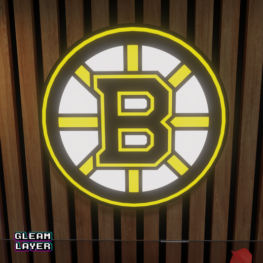 Boston Bruins Led Light Box NHL Sports Bar Light Display Wall Sign