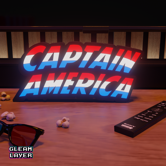 Captain America Led Light Sign