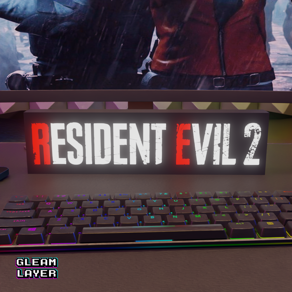 Resident Evil 2 Led Gaming Light Sign