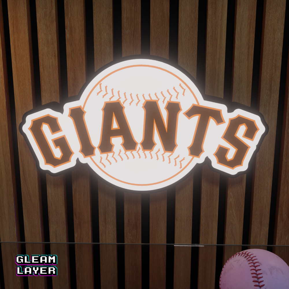 San Francisco Giants Led Light Box MLB Sports Bar Major League Baseball Wall Sign