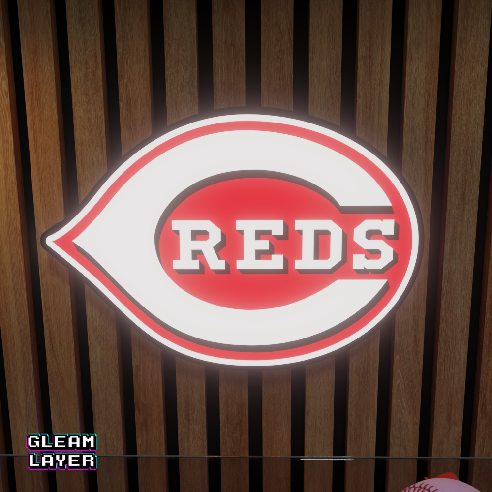 Cincinnati Reds Led Light Box MLB Sports Bar Major League Baseball Wall Sign