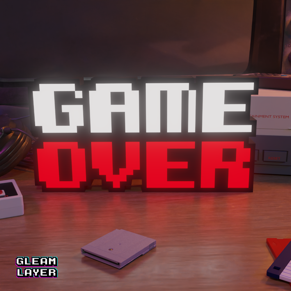 Game Over Led Retro Gaming Light Sign