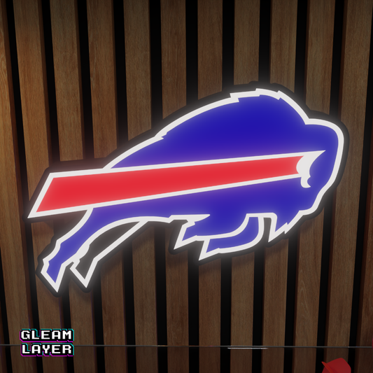 Buffalo Bills Led Light Box AFC Team NFL National Football League Display Wall Sign