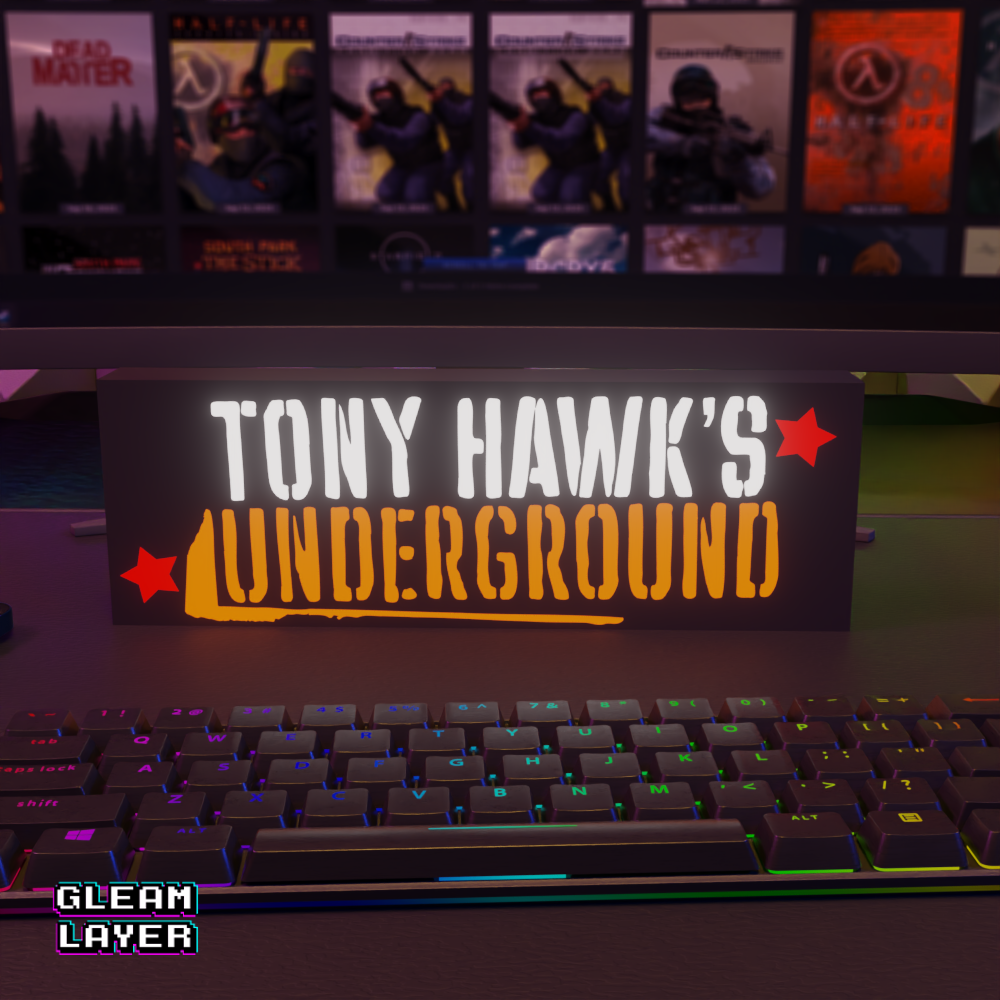 Tony Hawk's Underground Led Gaming Light Sign