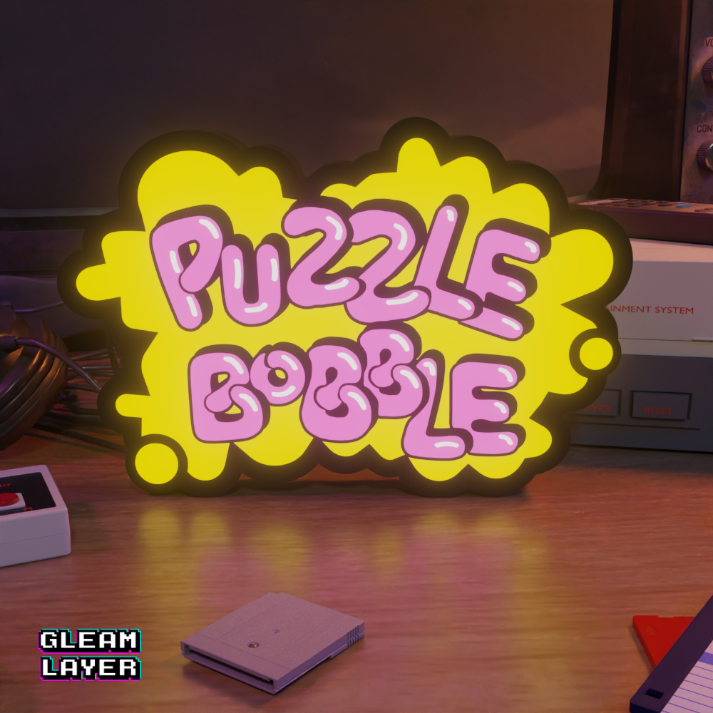 Puzzle Bobble Led Retro Gaming Light Sign