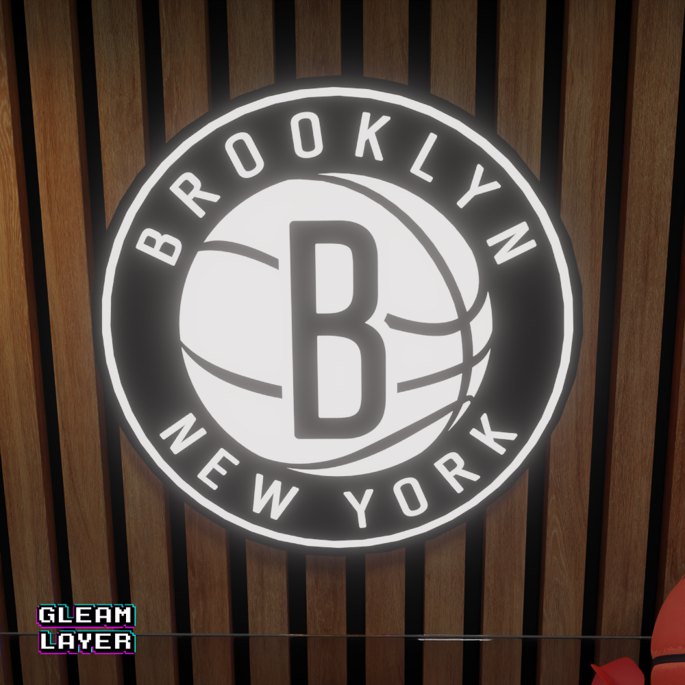 Brooklyn Nets Led Light Box NBA Sports Bar Light Display Wall Sign