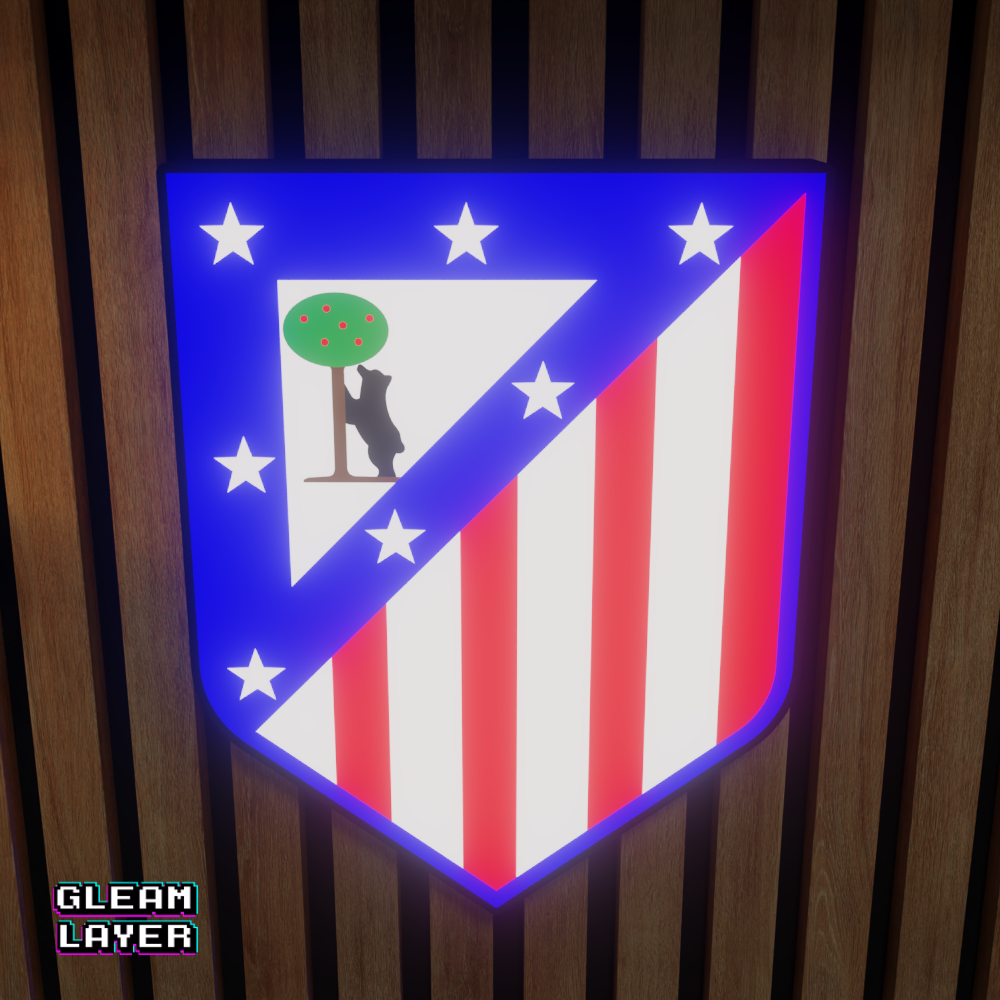Atletico Madrid Logo Led RGB Wall Display Light Sign