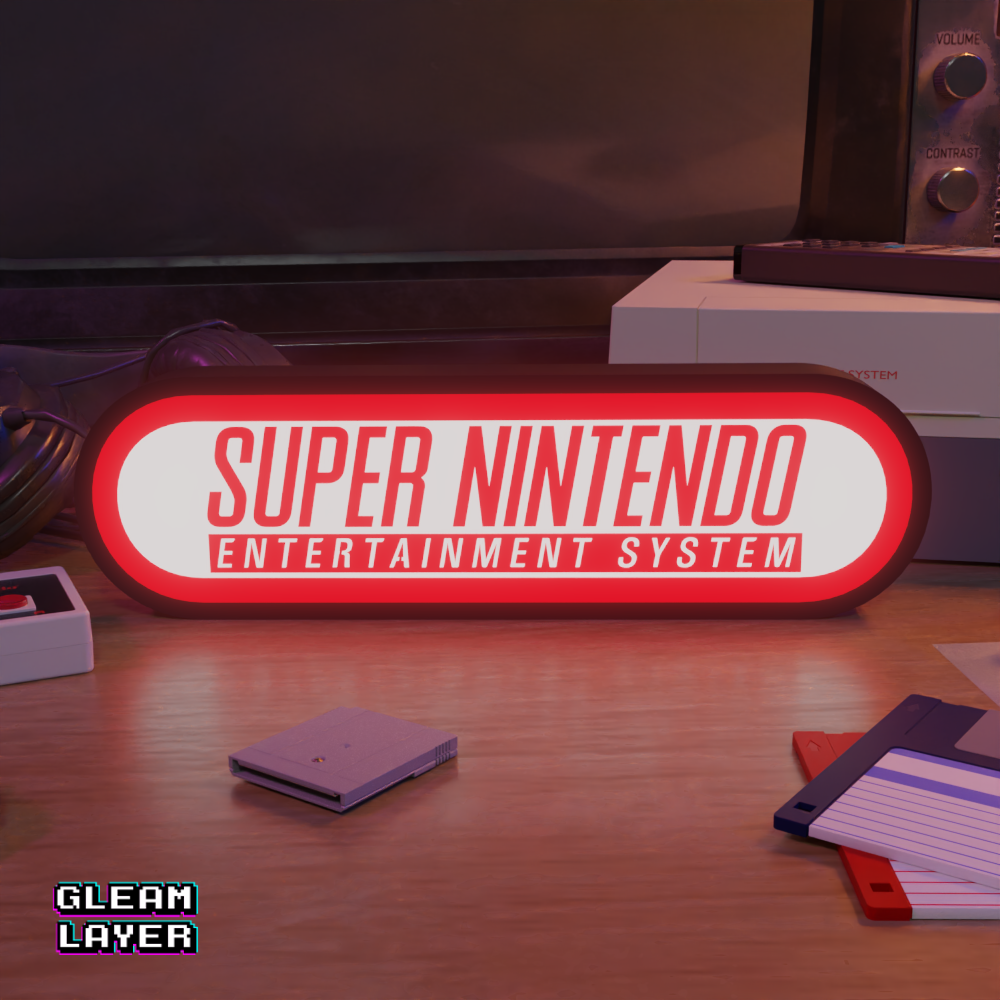 Super Nintendo Snes Led Gaming Light Sign