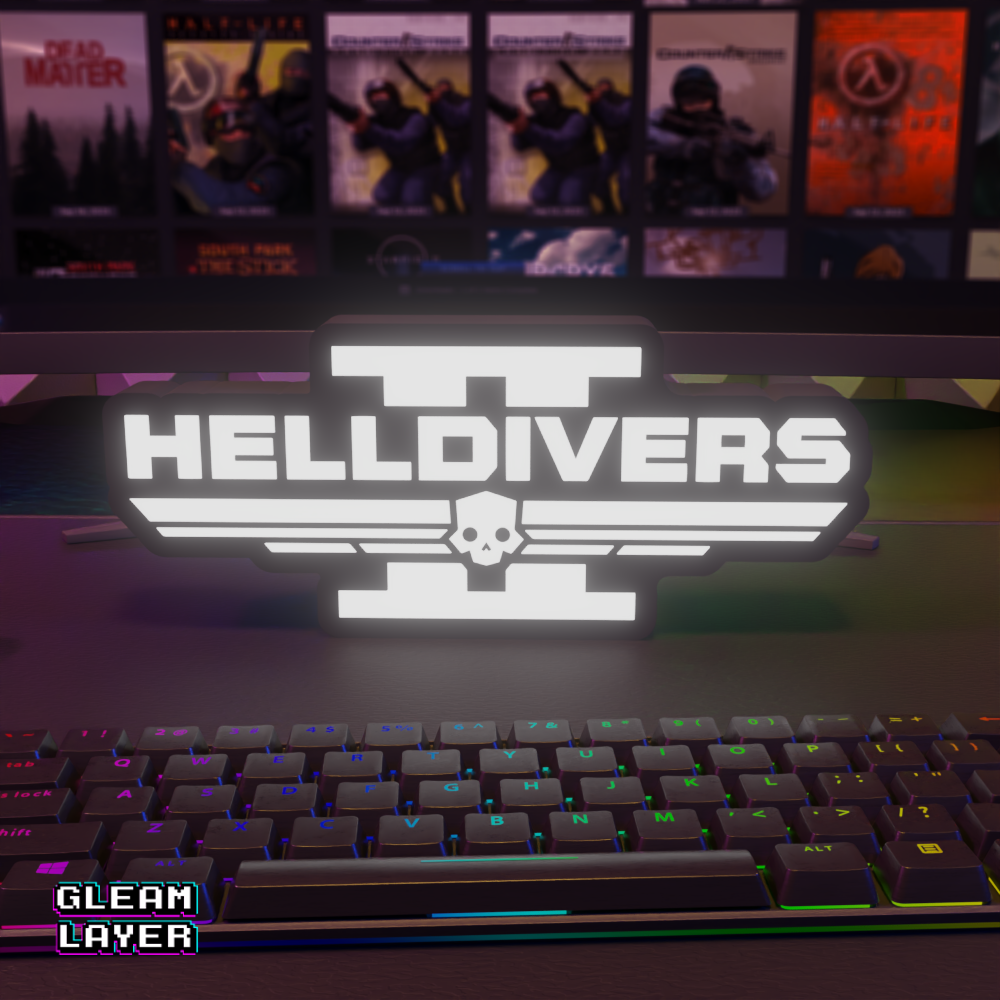 Helldivers 2 LED-Leuchtkastenschild