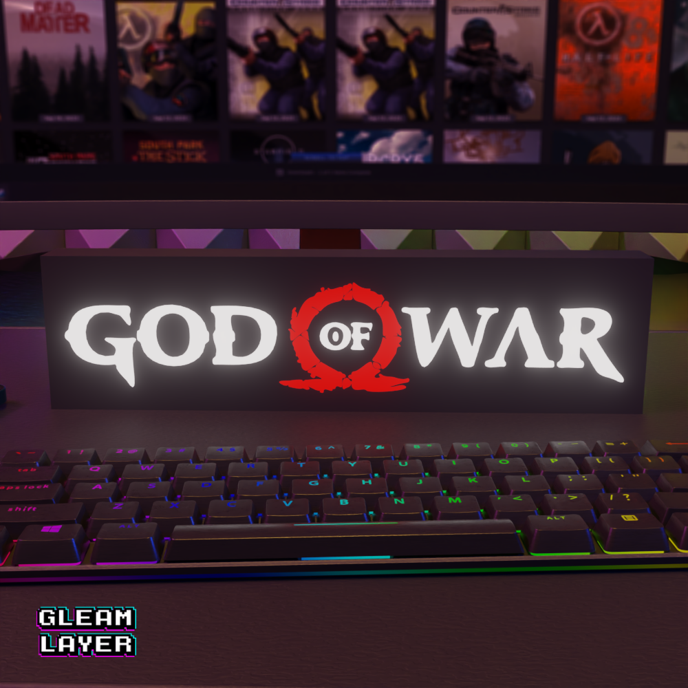 God of War Led Gaming RGB Light Sign
