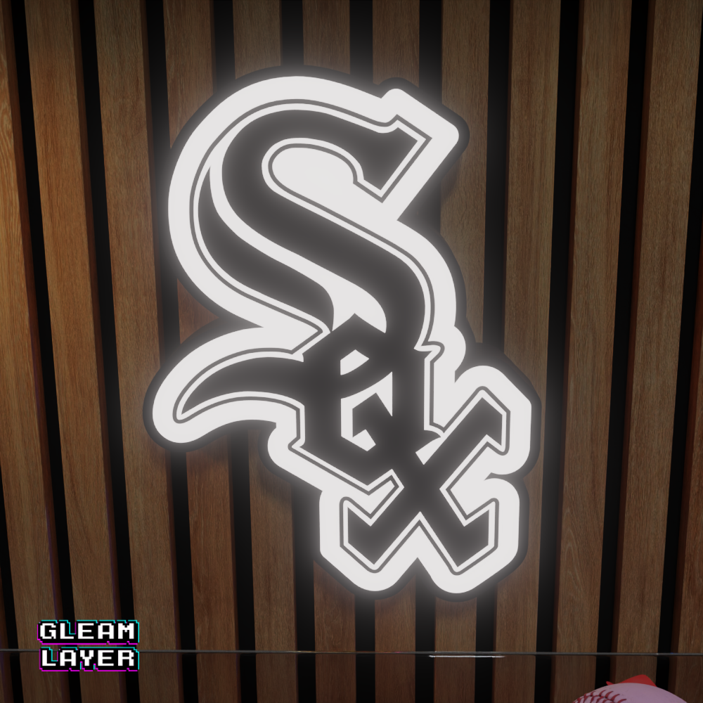Chicago White Sox Led Light Box MLB Sports Bar Major League Baseball Wall Sign