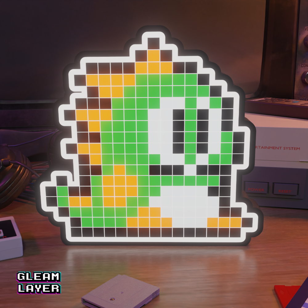 Green Puzzle Bobble 8-bit Pixel Led Light