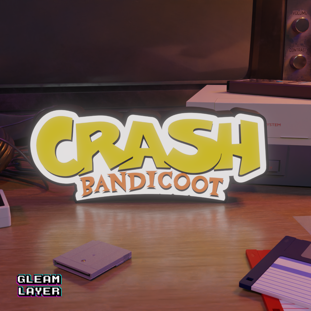 Crash Bandicoot Led Retro Gaming RGB Light Sign