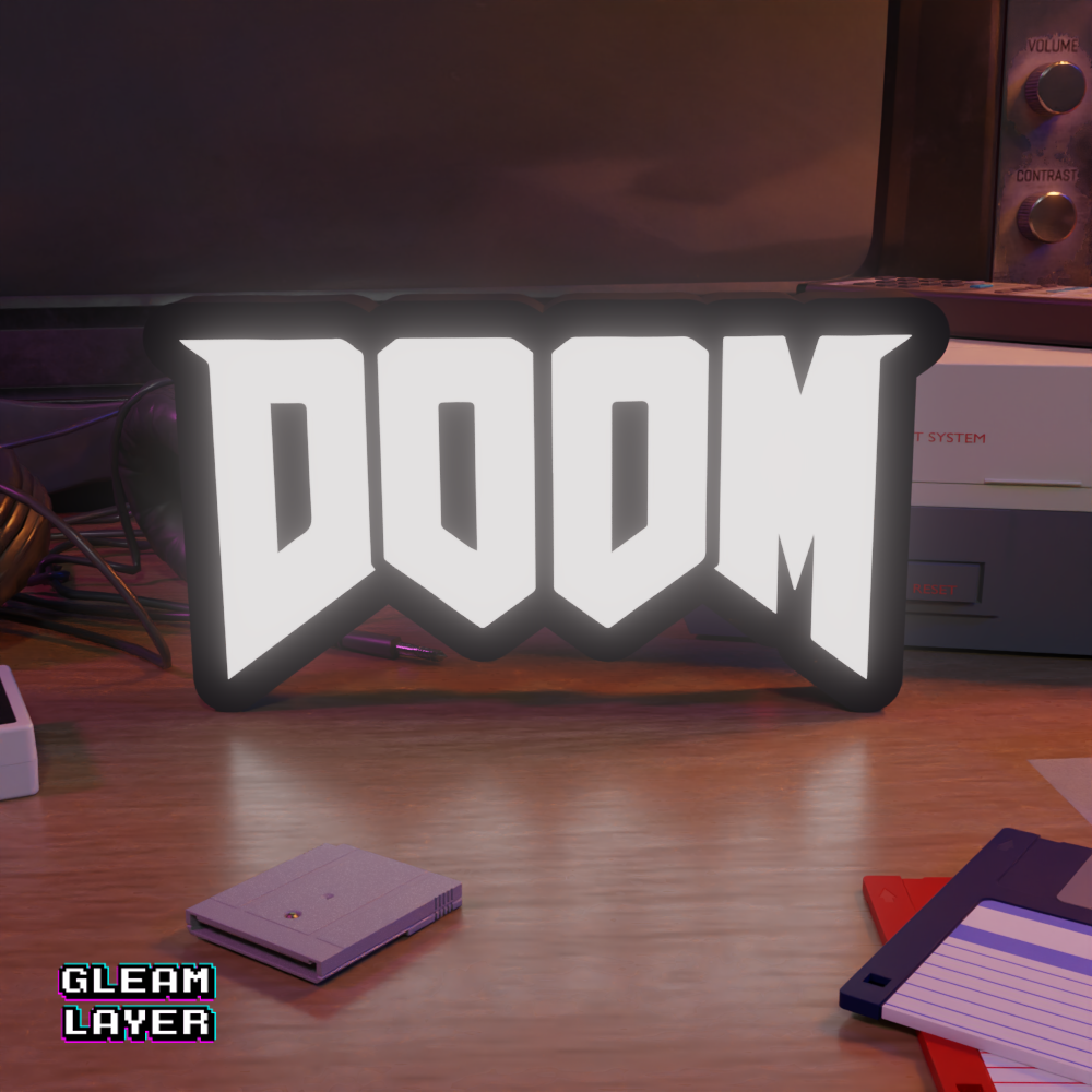 Doom Led Retro Gaming RGB Light Sign