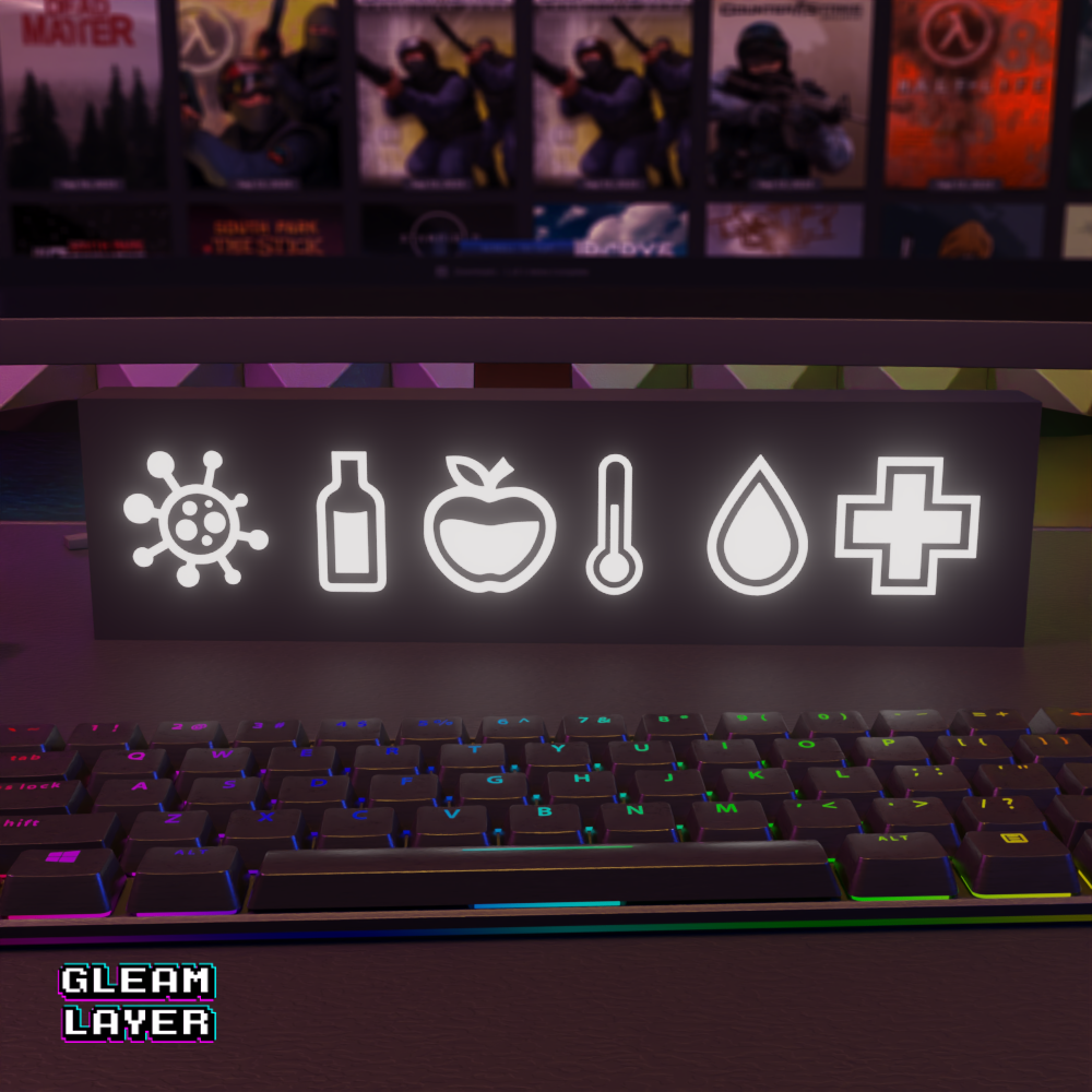 DayZ Survivor HUD Large Game LED Lightbox Sign