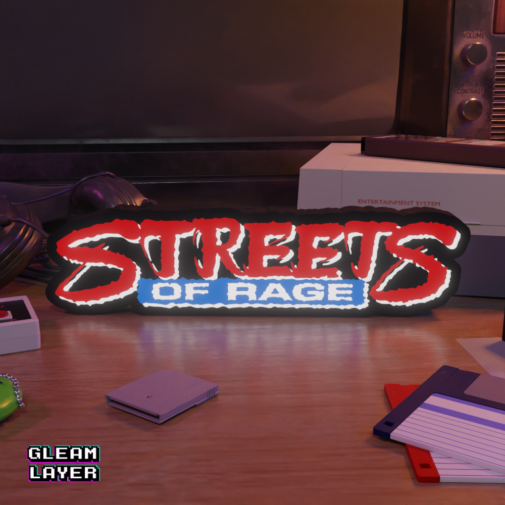 Streets of Rage Led Retro Gaming Light Sign