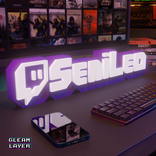 Customized Twitch Name with LED RGB Lights