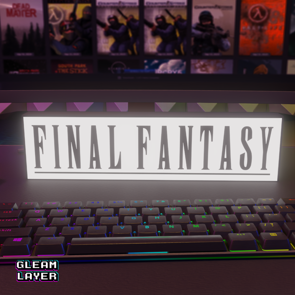 Final Fantasy Led Logo Gaming Light Sign