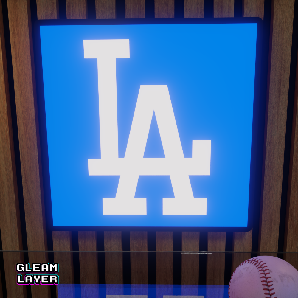 LA Dodgers Led Light Box MLB Sports Bar Major League Baseball Wall Sign