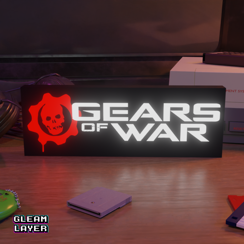 Gears of War Gaming Lightbox Led Light Sign