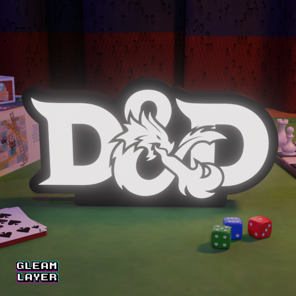 Dungeons & Dragons Brettspiel LED-Licht RGB-Schild