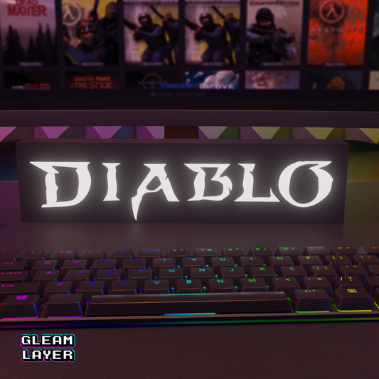 Diablo Led Gaming RGB Light Sign