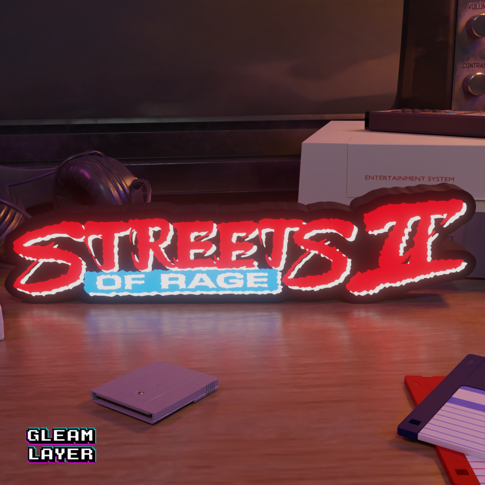 Streets of Rage 2 Led Retro Gaming Light Sign