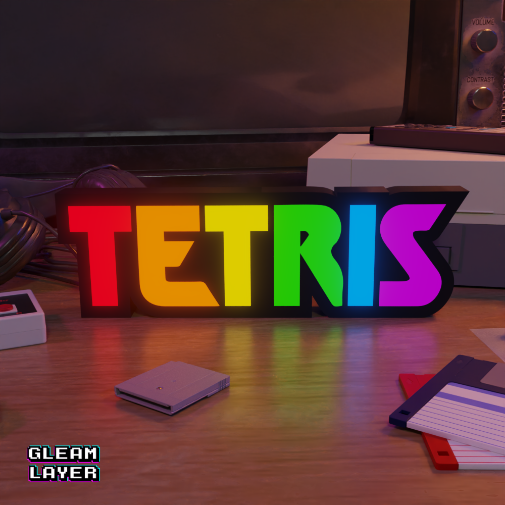 Tetris Arcade Logo Led Light Sign