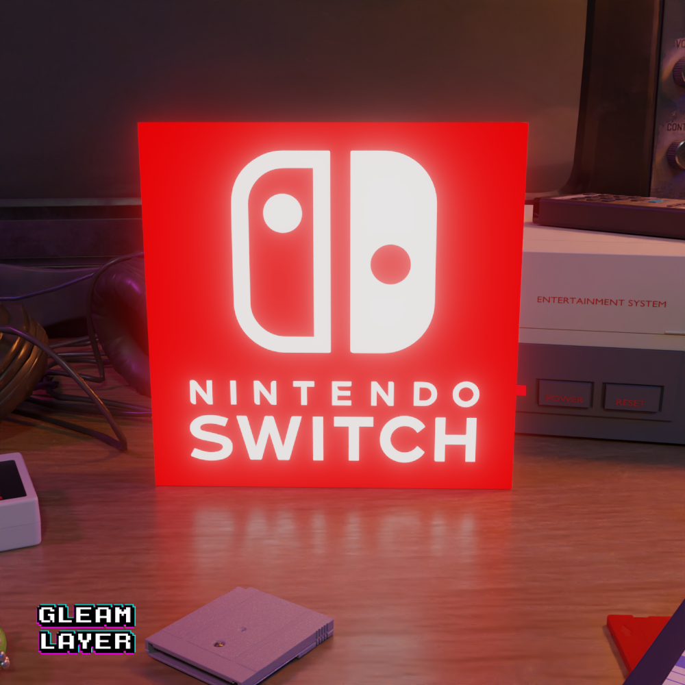 Nintendo Switch Led Gaming Lightbox Rgb Light Sign