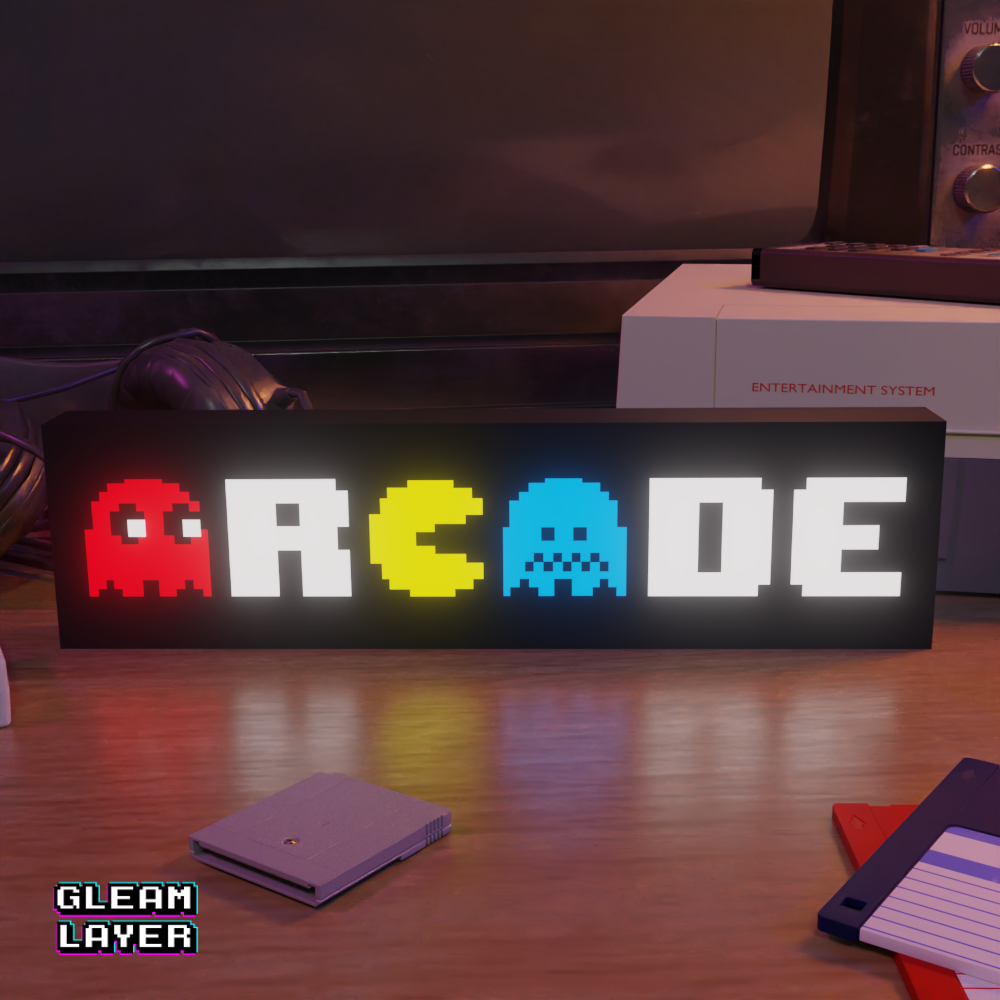 Arcade Retro Sign Led Lightbox RGB Lamp