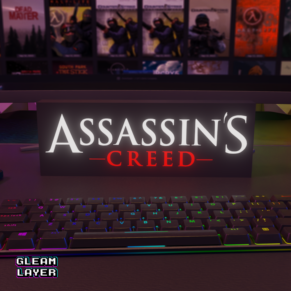 Assassin's Creed Led Gaming Lightbox RGB Light Sign