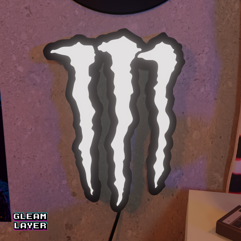 Monster Energy Drink Led Wall Mounted Lightbox Rgb Light Sign