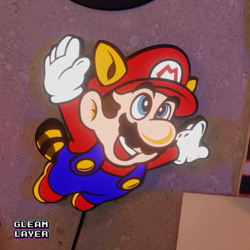 Super Mario Bros 3 Wall Mount Led Retro Light Sign