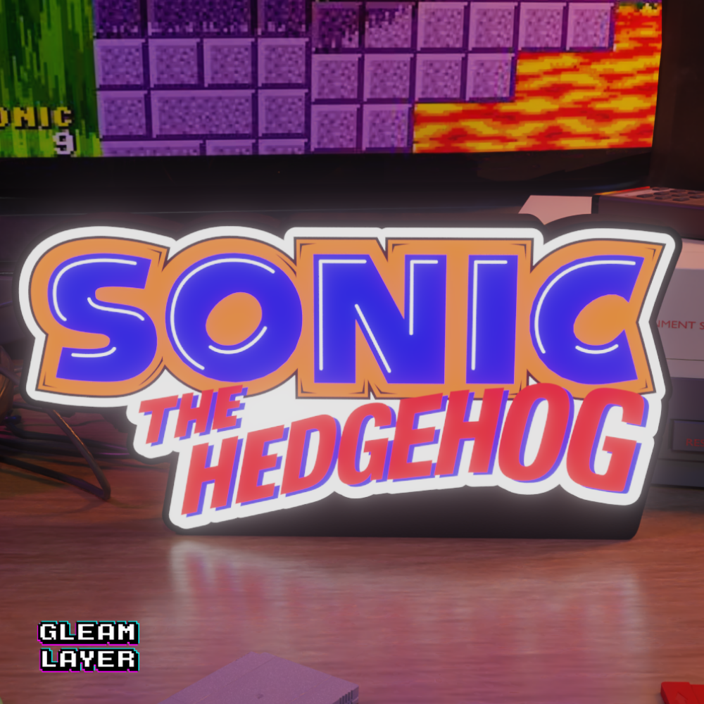 Sonic The Hedgehog Genesis Retro Gaming Lightbox Led Light Sign