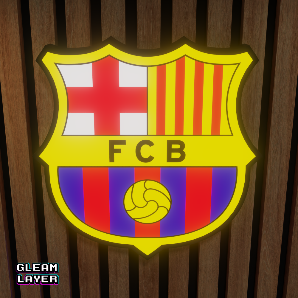 Barcelona FC Logo Led RGB Wall Display Light Sign