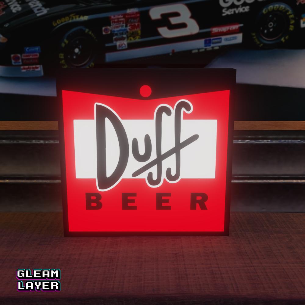 Duff Beer Led Light up bar wall sign Bar Pub Man Cave Garage Lamp