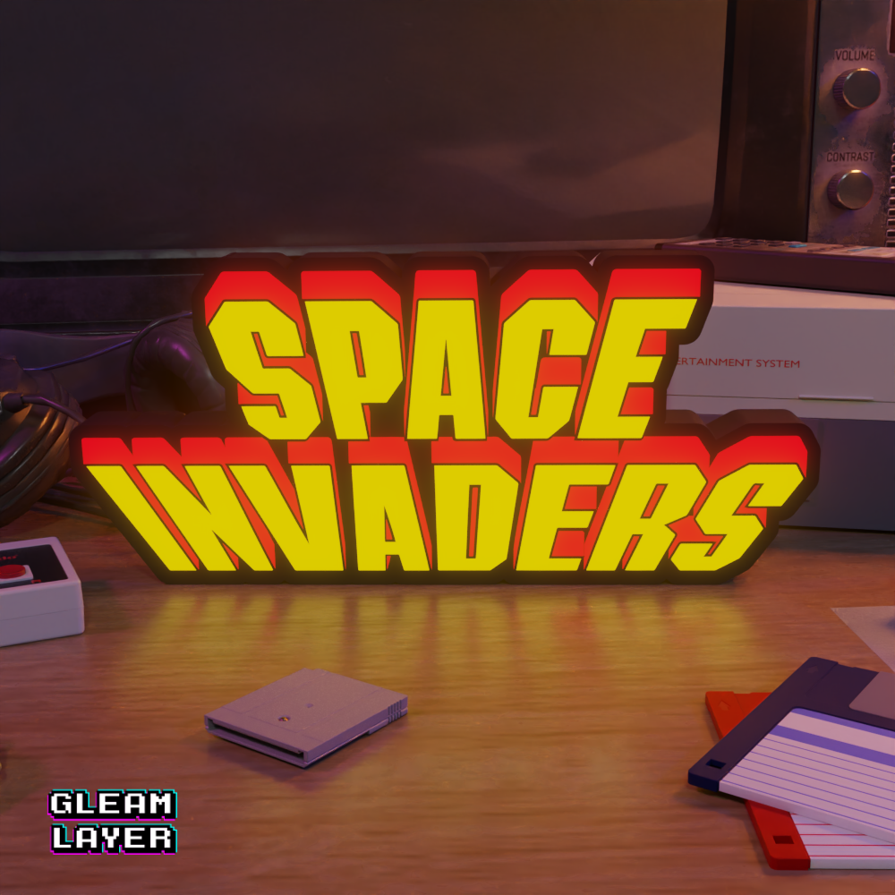 Space Invaders Arcade Gaming Led Light Sign