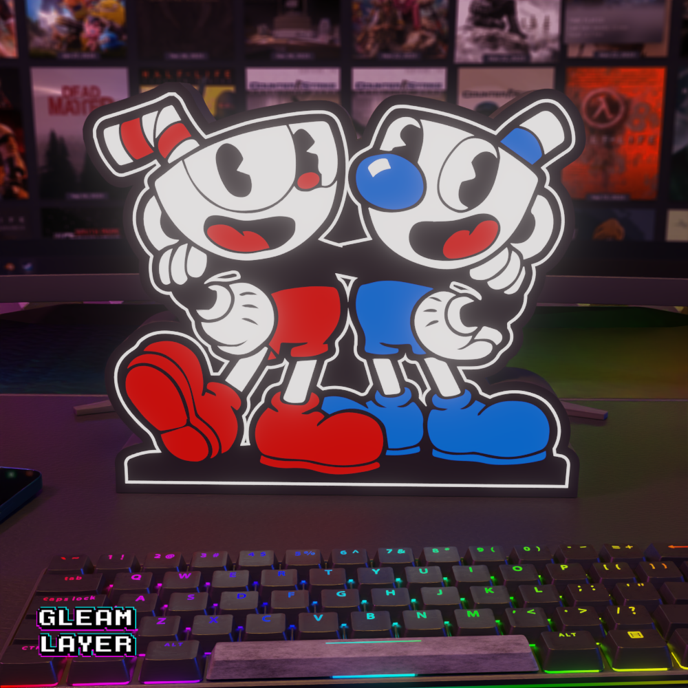 Cuphead Led Gaming RGB Light Sign