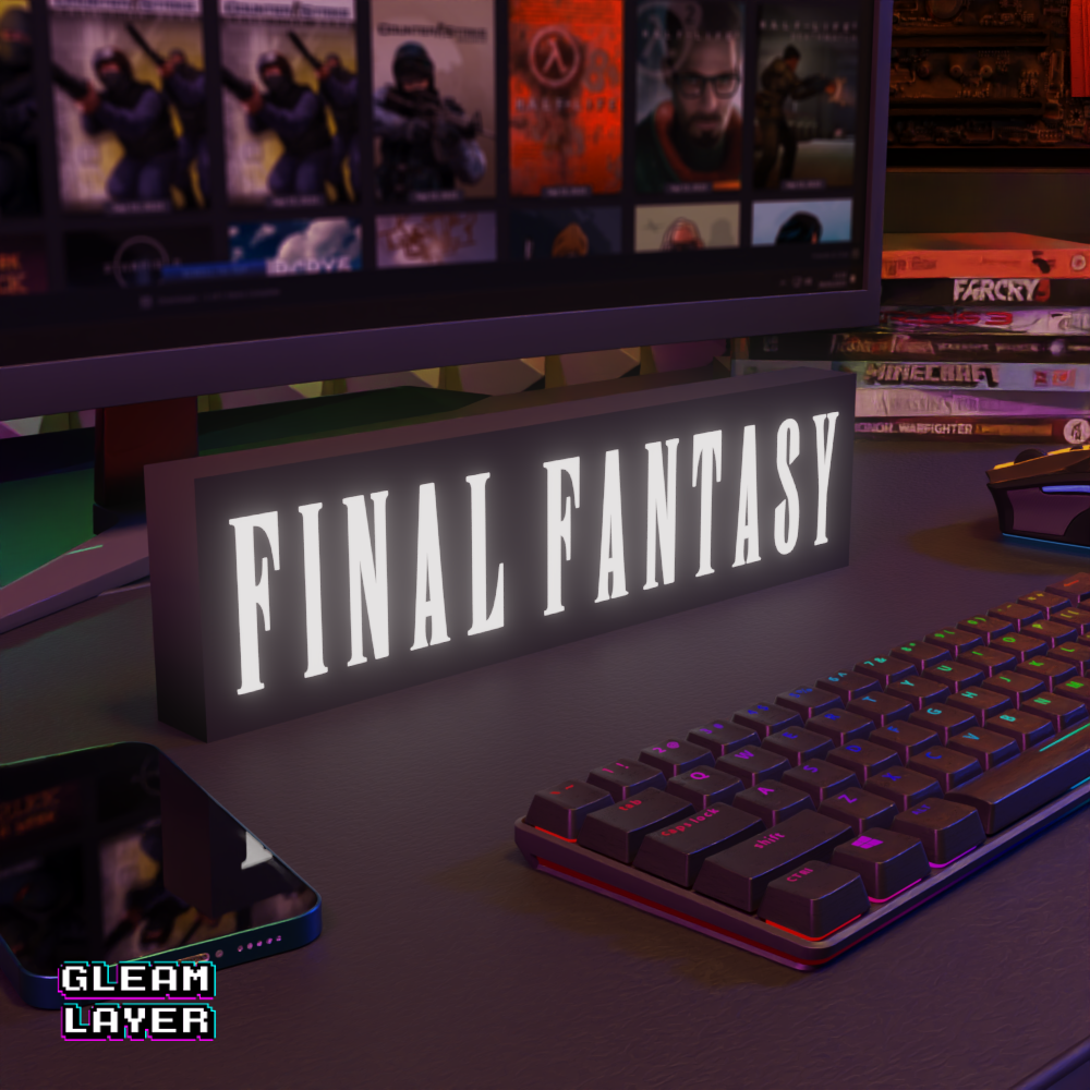 Final Fantasy Led Gaming RGB Light Sign