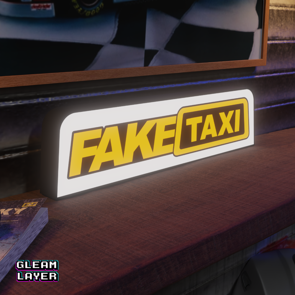 Fake Taxi Led Light RGB Sign