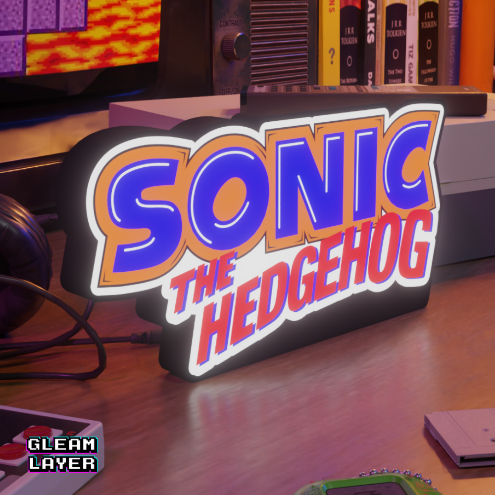 Sonic The Hedgehog Genesis Retro Gaming Lightbox Led Light Sign
