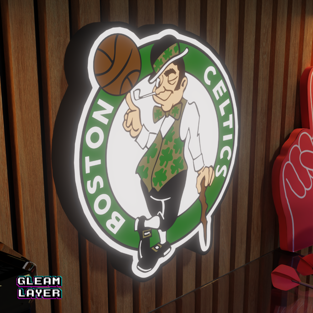 Boston Celtics Led Light Box NBA Sports Bar Light Display Wall Sign