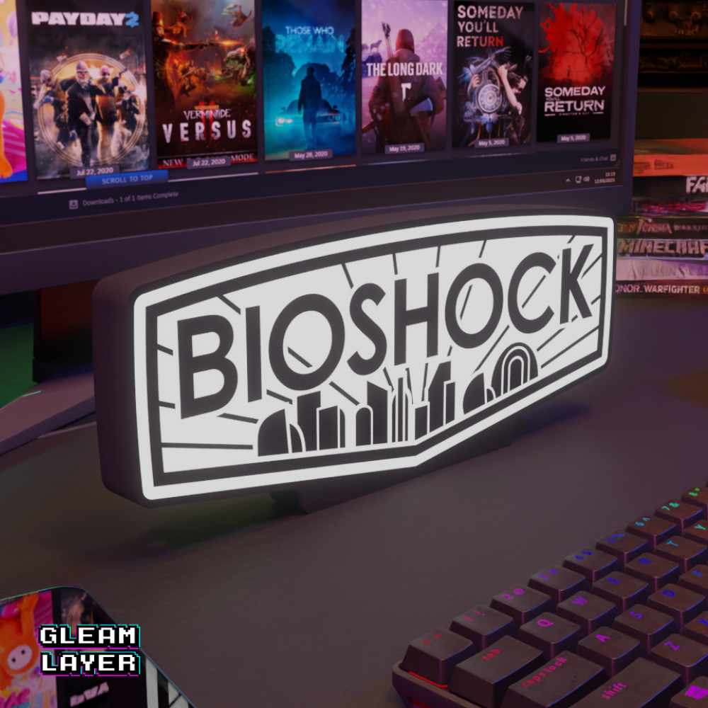 Bioshock Gaming Lightbox Led Light Sign