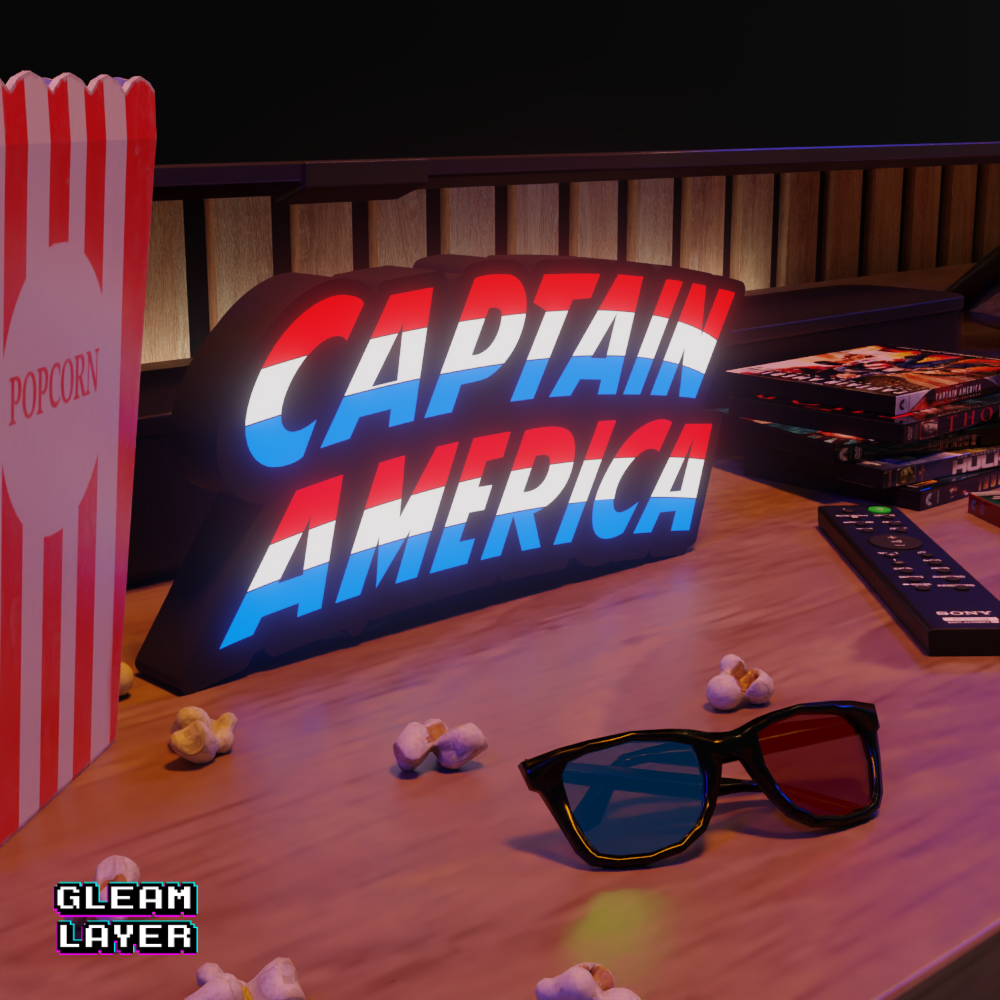 Captain America Led Light Sign