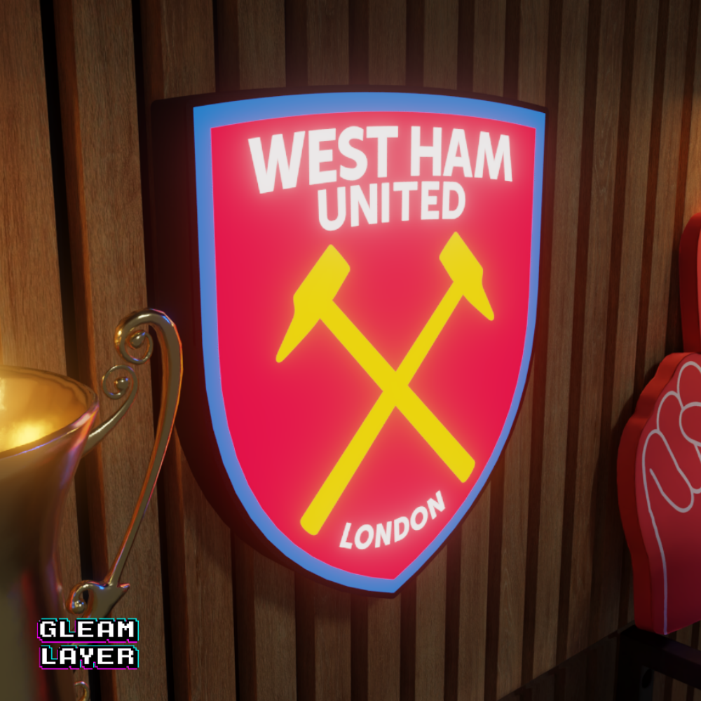 West Ham United F.C. Logo Led RGB Wall Display Light Sign