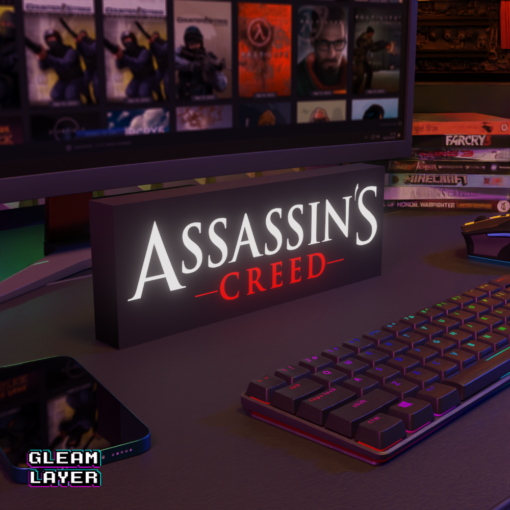 Assassin's Creed Led Gaming Lightbox RGB Light Sign