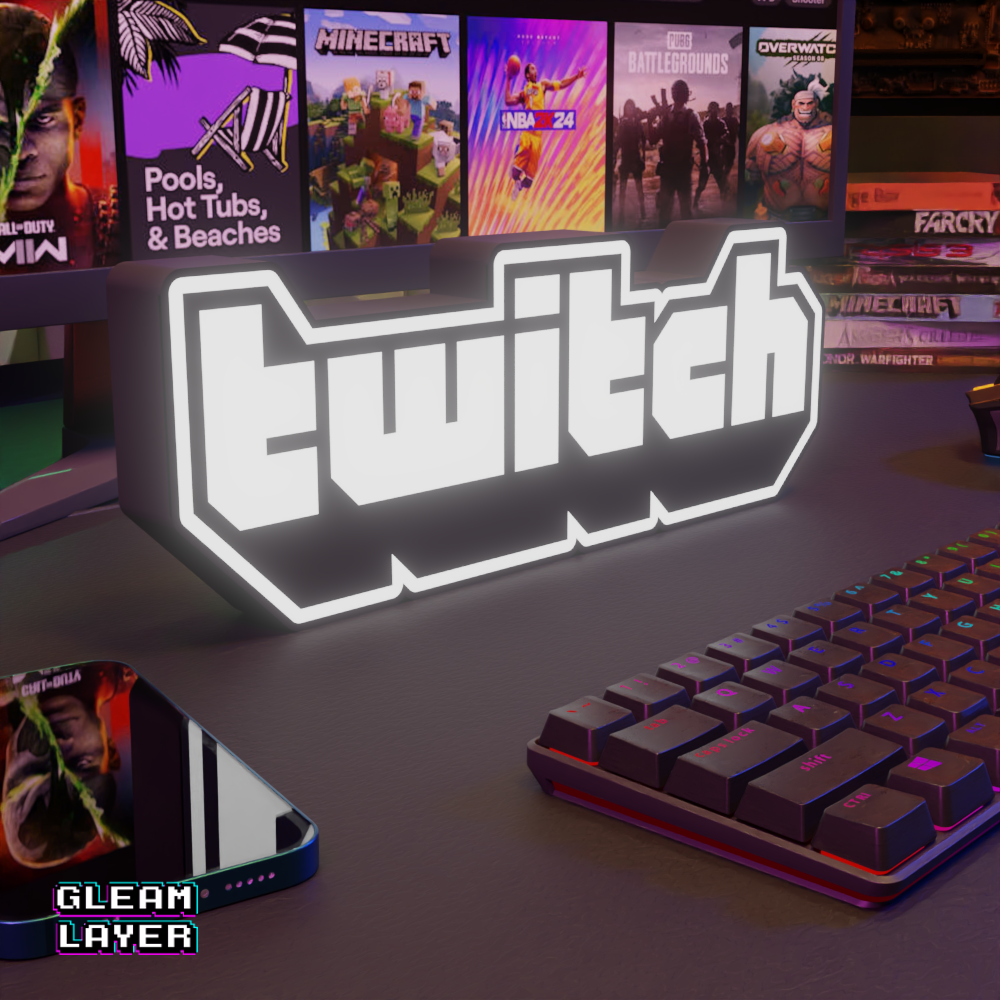 Twitch Logo Led Lightbox Rgb Light Sign